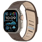 斜めバックル通気性ツートーンシリコンウォッチバンド、Apple Watch 46mm / 49mm / 45mm / 44mm用