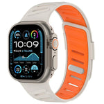 斜めバックル通気性ツートーンシリコンウォッチバンド、Apple Watch 46mm / 49mm / 45mm / 44mm用