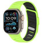 斜めバックル通気性ツートーンシリコンウォッチバンド、Apple Watch 46mm / 49mm / 45mm / 44mm用
