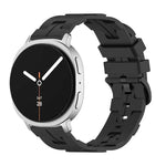 ブラックバックル ラウンドテール シリコンウォッチバンド、Samsung Galaxy Watch8 / Watch8 Classic用