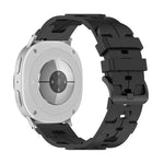 ブラックバックル ラウンドテール シリコンウォッチバンド、Samsung Galaxy Watch8 / Watch8 Classic用
