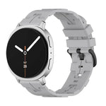 ブラックバックル ラウンドテール シリコンウォッチバンド、Samsung Galaxy Watch8 / Watch8 Classic用