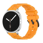 ブラックバックル ラウンドテール シリコンウォッチバンド、Samsung Galaxy Watch8 / Watch8 Classic用