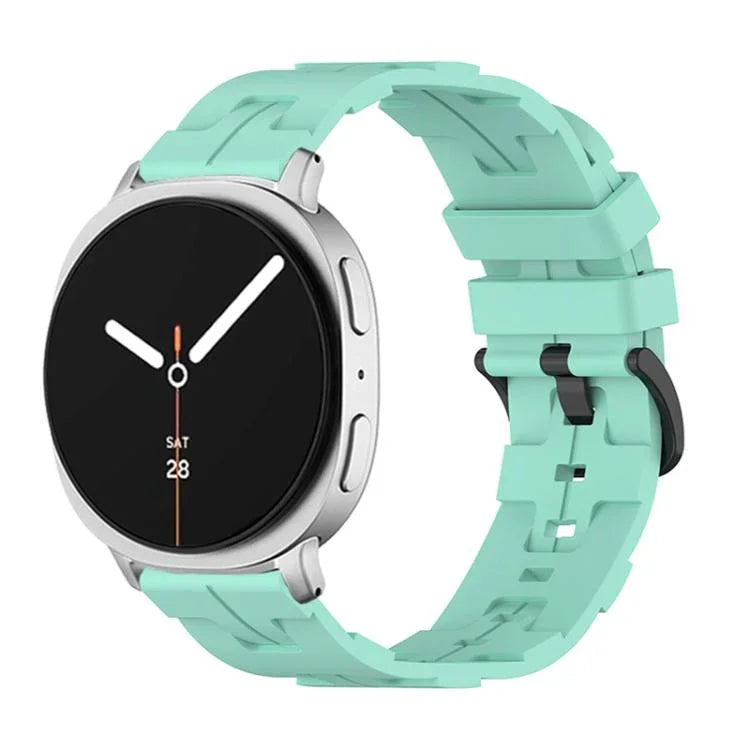 ブラックバックル ラウンドテール シリコンウォッチバンド、Samsung Galaxy Watch8 / Watch8 Classic用