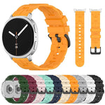 ブラックバックル ラウンドテール シリコンウォッチバンド、Samsung Galaxy Watch8 / Watch8 Classic用