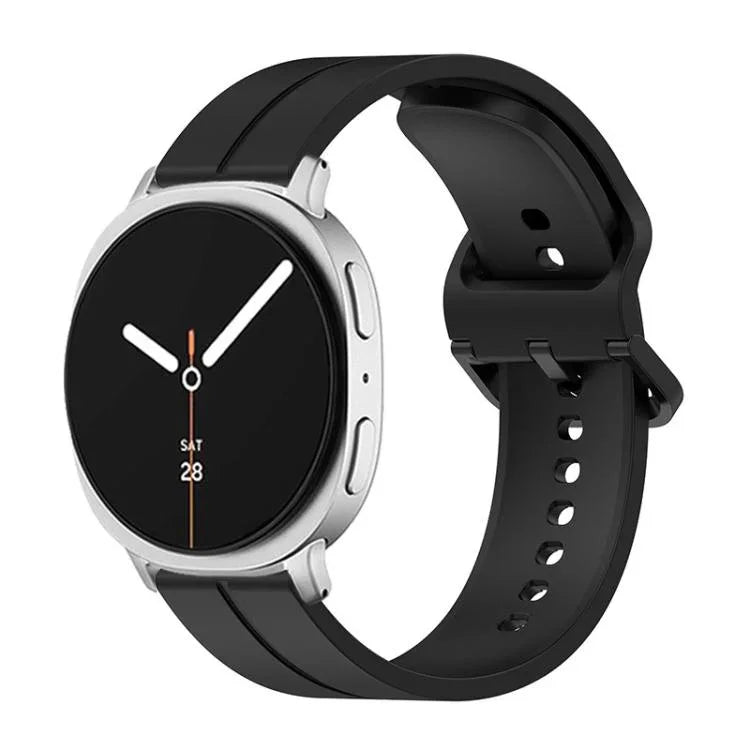 カラフルバックル グルーブド シリコンウォッチバンド、Samsung Galaxy Watch8 / Watch8 Classic用