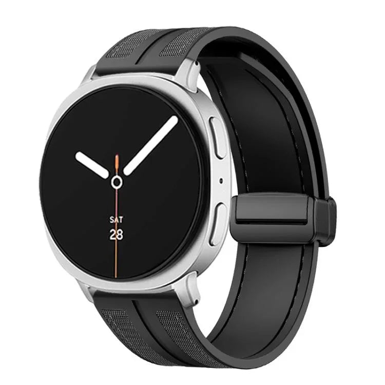 折りたたみマグネットバックル ハイブリッド ナイロン シリコンウォッチバンド、Samsung Galaxy Watch8 / Watch8 Classic用