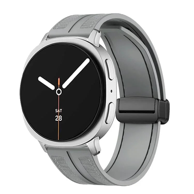 折りたたみマグネットバックル ハイブリッド ナイロン シリコンウォッチバンド、Samsung Galaxy Watch8 / Watch8 Classic用
