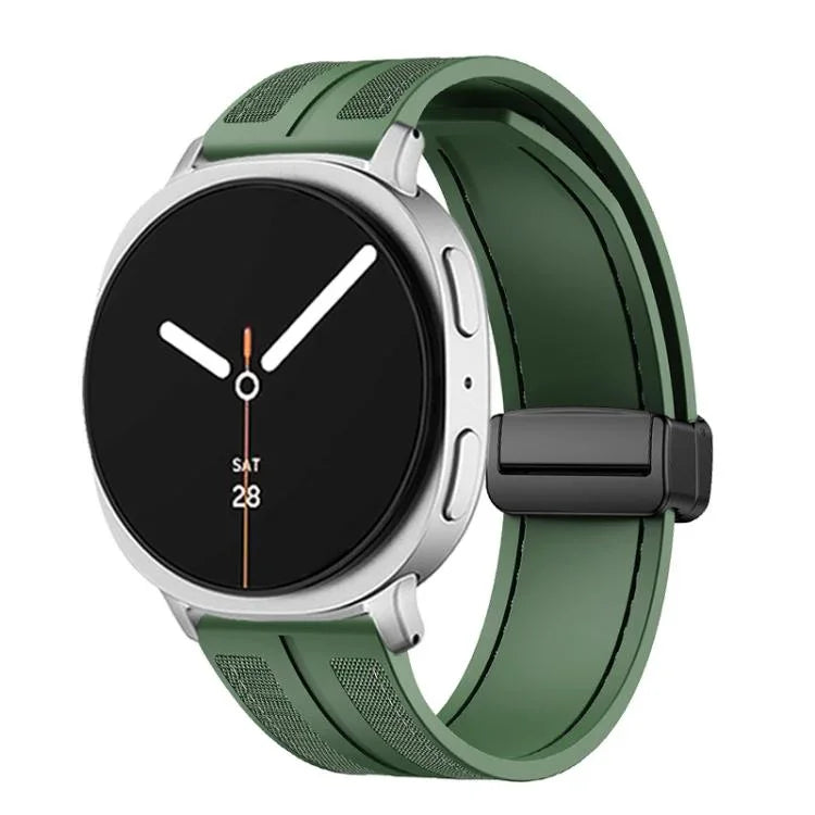 折りたたみマグネットバックル ハイブリッド ナイロン シリコンウォッチバンド、Samsung Galaxy Watch8 / Watch8 Classic用