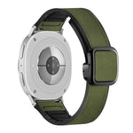 スクエアマグネットバックルレザーケースシリコンウォッチバンド、Samsung Galaxy Watch8 / Watch8 Classic用