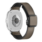 スクエアマグネットバックルレザーケースシリコンウォッチバンド、Samsung Galaxy Watch8 / Watch8 Classic用
