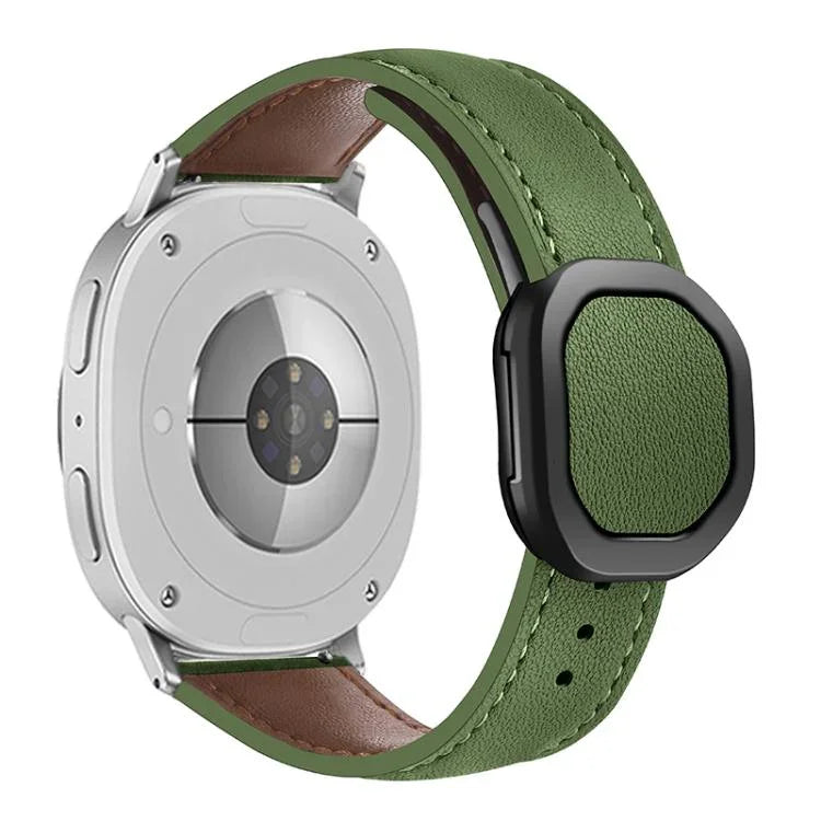 マグネット折りたたみ本革バックルウォッチバンド、Samsung Galaxy Watch8 / Watch8 Classic用