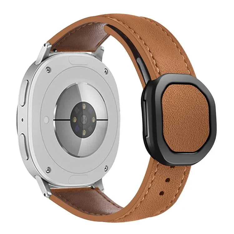 マグネット折りたたみ本革バックルウォッチバンド、Samsung Galaxy Watch8 / Watch8 Classic用