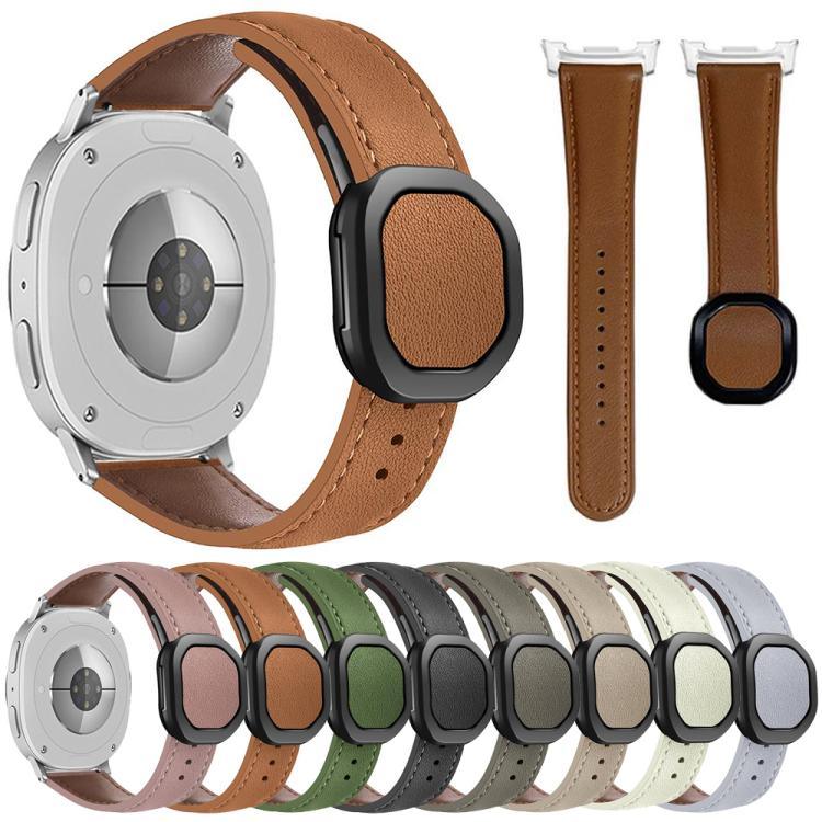 マグネット折りたたみ本革バックルウォッチバンド、Samsung Galaxy Watch8 / Watch8 Classic用