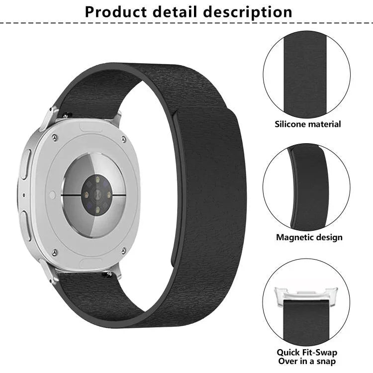 クラウドウッドグレイン マグネット シリコンウォッチバンド、Samsung Galaxy Watch8 / Watch8 Classic用
