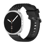 ブラックバックルスプルースシリコンウォッチバンド、Samsung Galaxy Watch8 / Watch8 Classic用