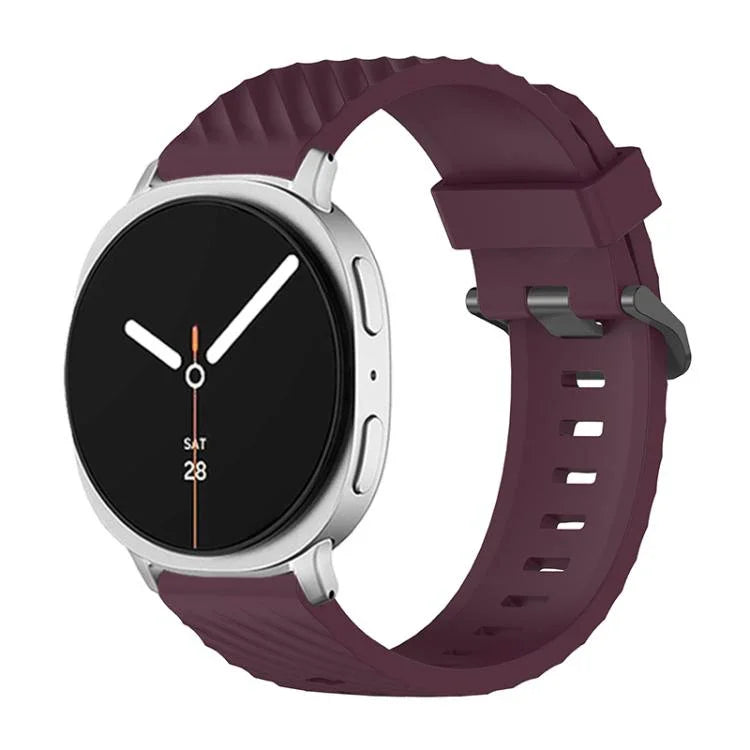 ブラックバックルスプルースシリコンウォッチバンド、Samsung Galaxy Watch8 / Watch8 Classic用