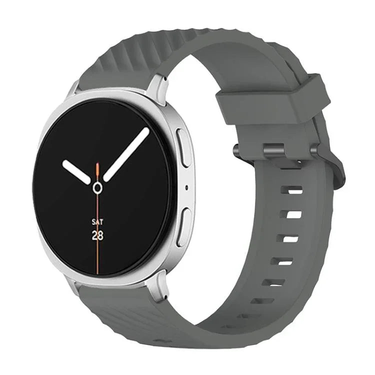 ブラックバックルスプルースシリコンウォッチバンド、Samsung Galaxy Watch8 / Watch8 Classic用