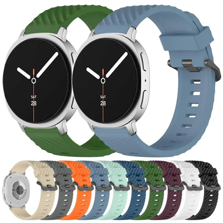 ブラックバックルスプルースシリコンウォッチバンド、Samsung Galaxy Watch8 / Watch8 Classic用