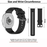 ブラックバックルスプルースシリコンウォッチバンド、Samsung Galaxy Watch8 / Watch8 Classic用