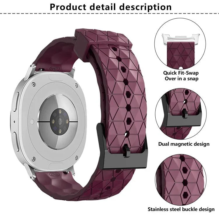 フットボールテクスチャー 単色 シリコンウォッチバンド、Samsung Galaxy Watch8 / Watch8 Classic用