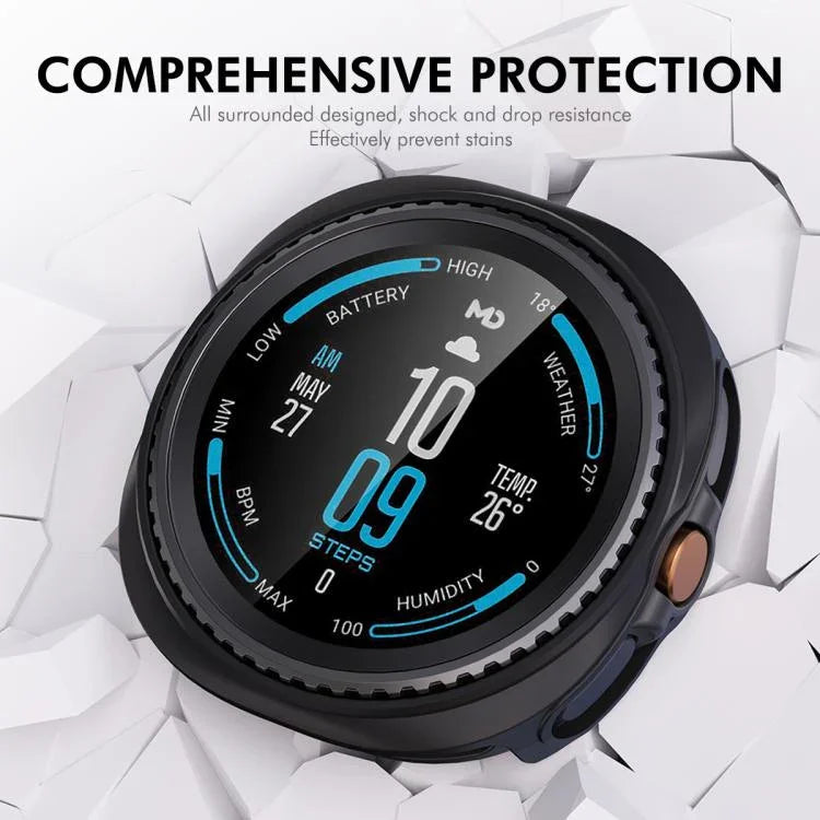 ENKAY Hat-Prince 2-in-1 電気めっき ソフトTPUカバー フルカバレッジ PMMAソフトフィルム付き、Samsung Galaxy Watch8 Classic 46mm用