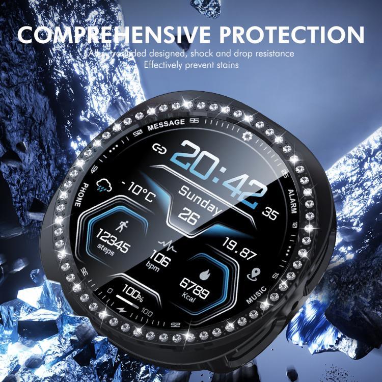 ENKAY Hat-Prince ダイヤモンド PCウォッチカバー フルカバレッジ PMMAソフトフィルム付き、Samsung Galaxy Watch8 44mm用、Samsung Galaxy Watch8 40mm用