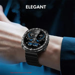 ENKAY Hat-Prince ダイヤモンド PCウォッチカバー フルカバレッジ PMMAソフトフィルム付き、Samsung Galaxy Watch8 44mm用、Samsung Galaxy Watch8 40mm用