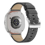 ラウンドテールスクエアバックルレザーウォッチバンド、Samsung Galaxy Watch8 / Watch8 Classic用