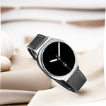 ラウンドテールスクエアバックルレザーウォッチバンド、Samsung Galaxy Watch8 / Watch8 Classic用