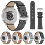 ラウンドテールスクエアバックルレザーウォッチバンド、Samsung Galaxy Watch8 / Watch8 Classic用