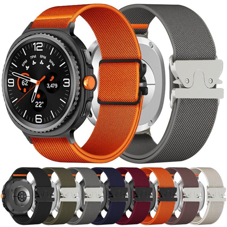 パラシュートバックルストレッチナイロンウォッチバンド、Samsung Galaxy Watch8 / Watch8 Classic用
