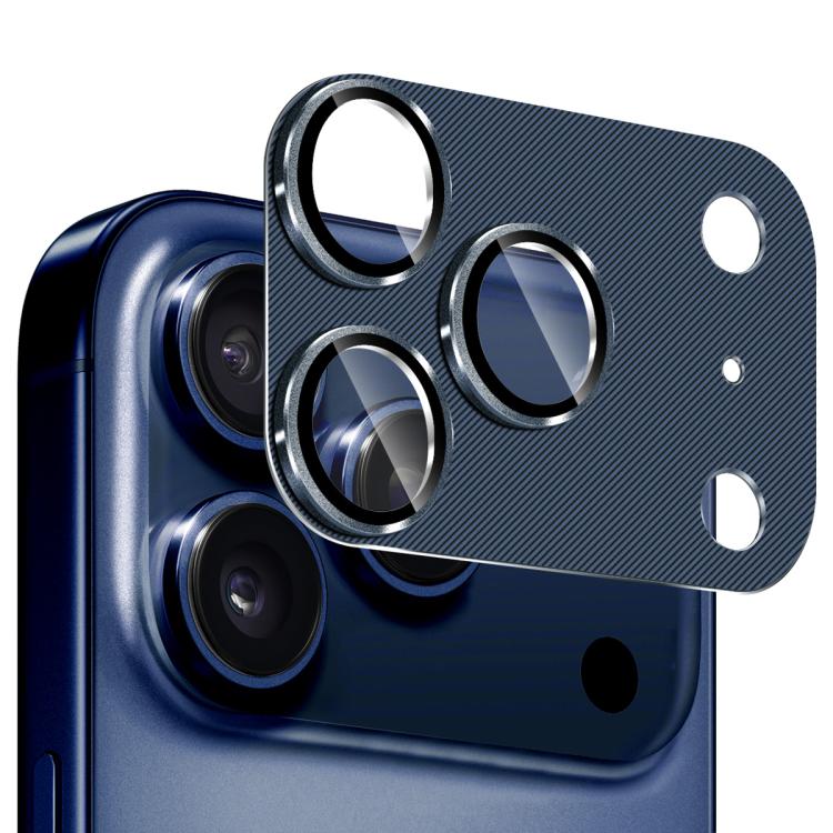 ENKAY CDテクスチャ アルミ合金強化ガラスレンズカバーフィルム、iPhone 17 Pro Max用、iPhone 17 Pro用