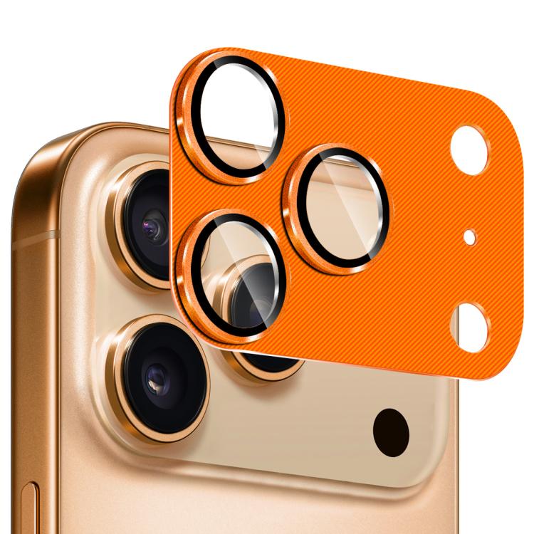 ENKAY CDテクスチャ アルミ合金強化ガラスレンズカバーフィルム、iPhone 17 Pro Max用、iPhone 17 Pro用