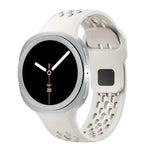 ひし形テクスチャーベゼルとブラックリバースバックルシリコンウォッチバンド、Samsung Galaxy Watch8 44mm用、Samsung Galaxy Watch8 40mm用