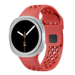 ひし形テクスチャーベゼルとブラックリバースバックルシリコンウォッチバンド、Samsung Galaxy Watch8 44mm用、Samsung Galaxy Watch8 40mm用