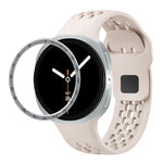 スピードベゼルとブラックリバースバックルシリコンウォッチバンド、Samsung Galaxy Watch8 44mm用、Samsung Galaxy Watch8 40mm用