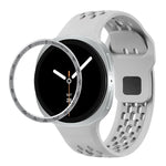 スピードベゼルとブラックリバースバックルシリコンウォッチバンド、Samsung Galaxy Watch8 44mm用、Samsung Galaxy Watch8 40mm用