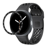スピードベゼルとブラックリバースバックルシリコンウォッチバンド、Samsung Galaxy Watch8 44mm用、Samsung Galaxy Watch8 40mm用