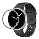 スピードベゼルとブラックリバースバックルシリコンウォッチバンド、Samsung Galaxy Watch8 44mm用、Samsung Galaxy Watch8 40mm用