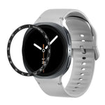 スピードベゼルと無地ステッチシリコンウォッチバンド、Samsung Galaxy Watch8 44mm用、Samsung Galaxy Watch8 40mm用