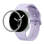 スピードベゼルと無地ステッチシリコンウォッチバンド、Samsung Galaxy Watch8 44mm用、Samsung Galaxy Watch8 40mm用