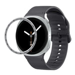 スピードベゼルと無地ステッチシリコンウォッチバンド、Samsung Galaxy Watch8 44mm用、Samsung Galaxy Watch8 40mm用