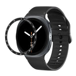 スピードベゼルと無地ステッチシリコンウォッチバンド、Samsung Galaxy Watch8 44mm用、Samsung Galaxy Watch8 40mm用