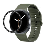 スピードベゼルと無地ステッチシリコンウォッチバンド、Samsung Galaxy Watch8 44mm用、Samsung Galaxy Watch8 40mm用