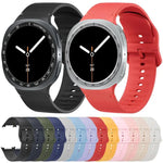スピードベゼルと無地ステッチシリコンウォッチバンド、Samsung Galaxy Watch8 44mm用、Samsung Galaxy Watch8 40mm用