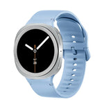 ひし形テクスチャーベゼルと無地ステッチシリコンウォッチバンド、Samsung Galaxy Watch8 44mm用、Samsung Galaxy Watch8 40mm用