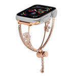 銅象嵌ジルコン五弁花ブレスレットウォッチバンド、Apple Watch 46mm / 49mm / 45mm / 44mm用、Apple Watch 42mm / 41mm / 40mm / 38mm用