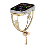銅象嵌ジルコン五弁花ブレスレットウォッチバンド、Apple Watch 46mm / 49mm / 45mm / 44mm用、Apple Watch 42mm / 41mm / 40mm / 38mm用