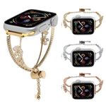 銅象嵌ジルコン五弁花ブレスレットウォッチバンド、Apple Watch 46mm / 49mm / 45mm / 44mm用、Apple Watch 42mm / 41mm / 40mm / 38mm用